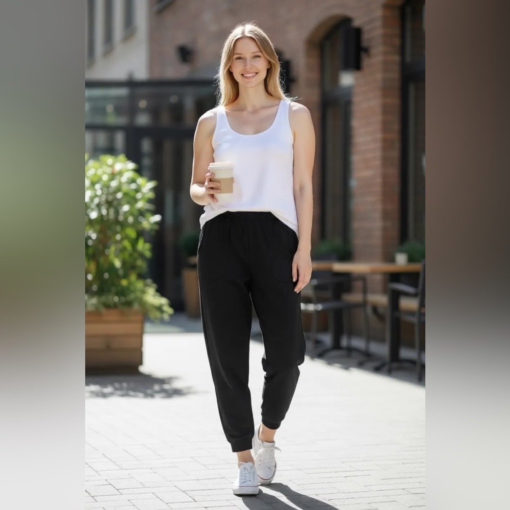 MARC NEW YORK Andrew Marc Performance XL Cropped Black Joggers R $59